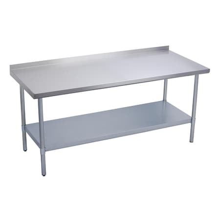 Elkay Economy Work Table Stainless Steel Under Shelf 2 Backsplash 48 L X 30 W X 36 H Over All EWT30S48-STG-24X